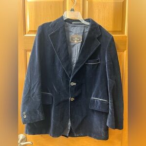 Vintage 1970s Blue velvet smoking jacket from Spain size 44